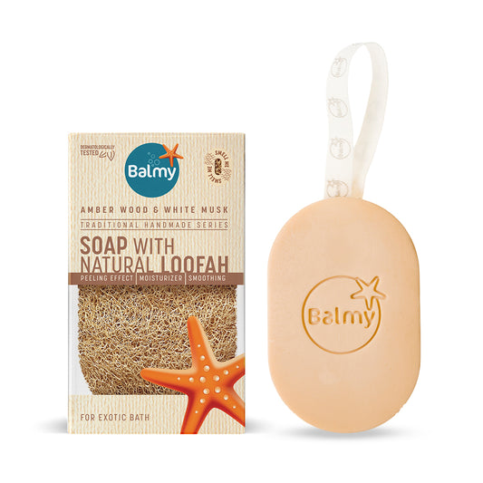 Balmy Loofah Soap – Amber Wood & White Musk