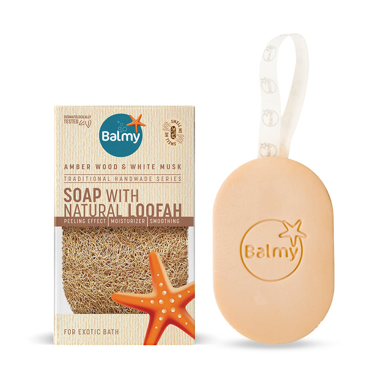 Balmy Loofah Soap – Amber Wood & White Musk