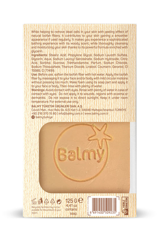 Balmy Loofah Soap – Amber Wood & White Musk