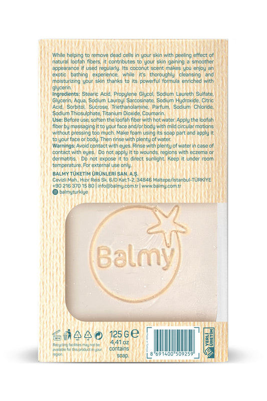 Balmy Loofah Soap - Fresh Coconut & Soft Vanilla